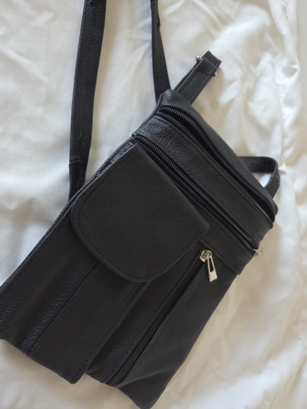 Classic Black Crossbody Bag - Minimalist Women's Shoulder Bag